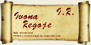 Ivona Regoje vizit kartica